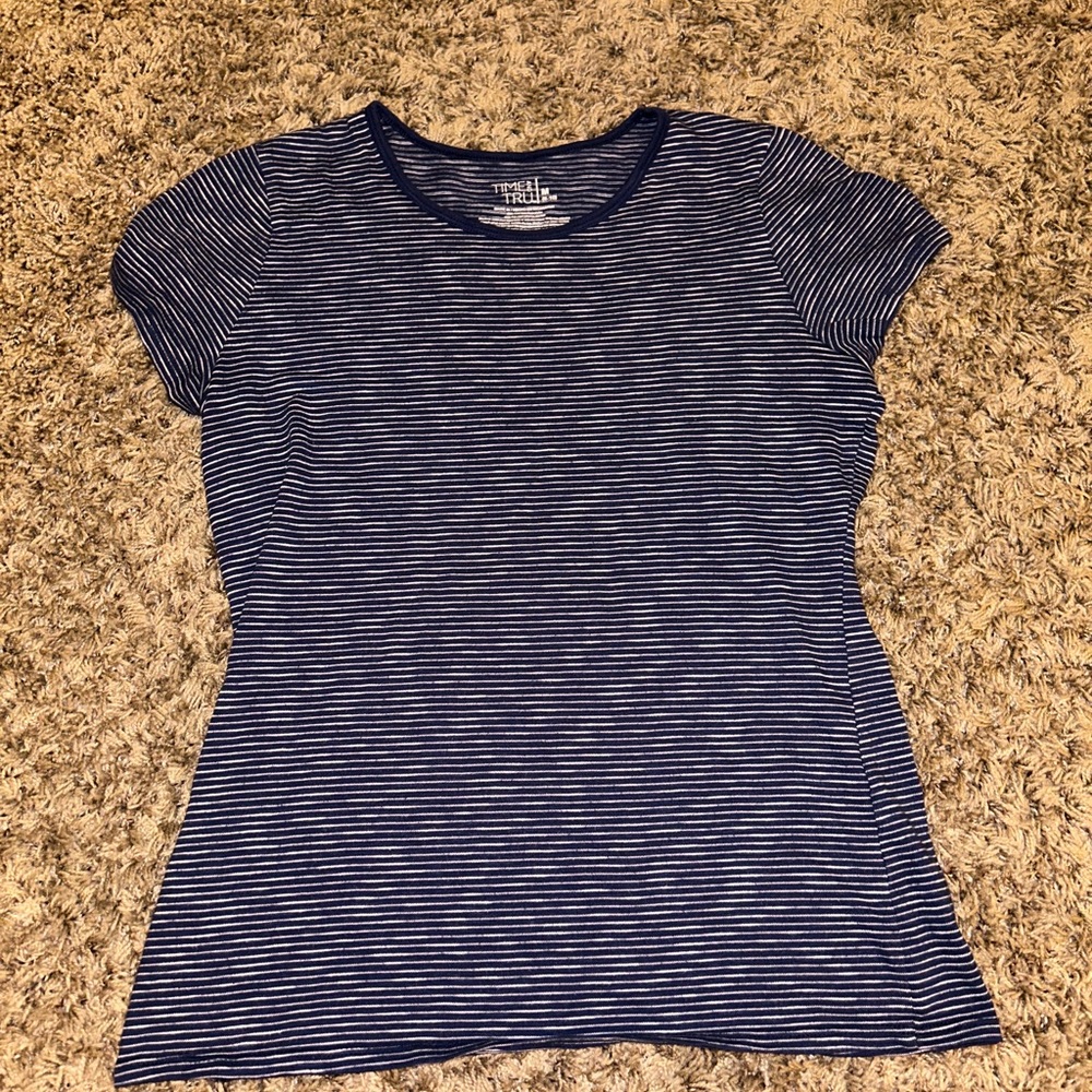 Navy striped shirt